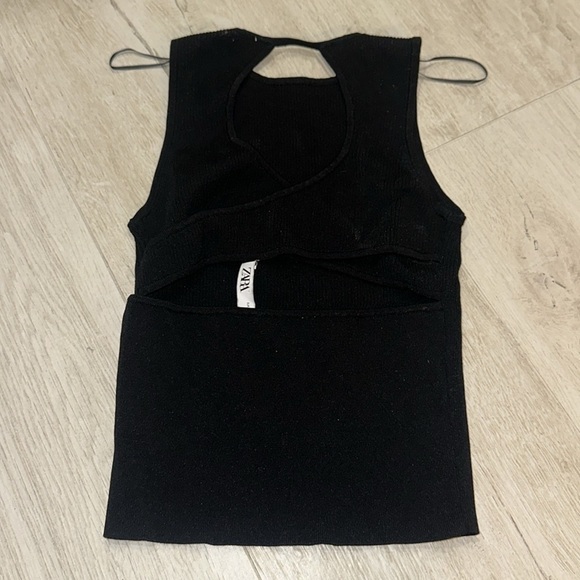 ‼️$10 sale‼️ ZARA Black Ribbed tank top - Picture 5 of 7
